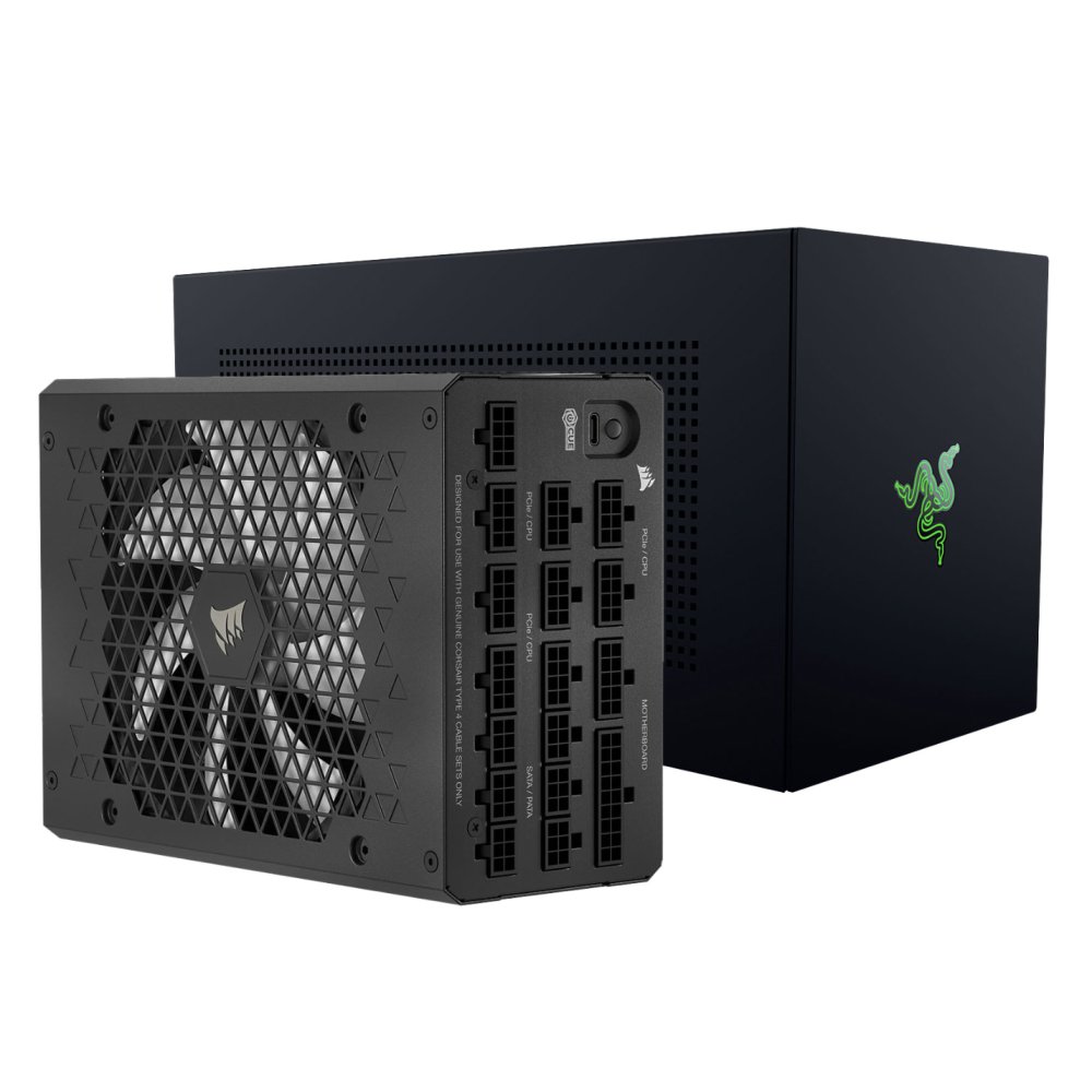 Razer Core X V2 eGPU ThunderBolt 5 Enclosure & CORSAIR HX1500i (2025) ATX PSU Bundle (No GPU)