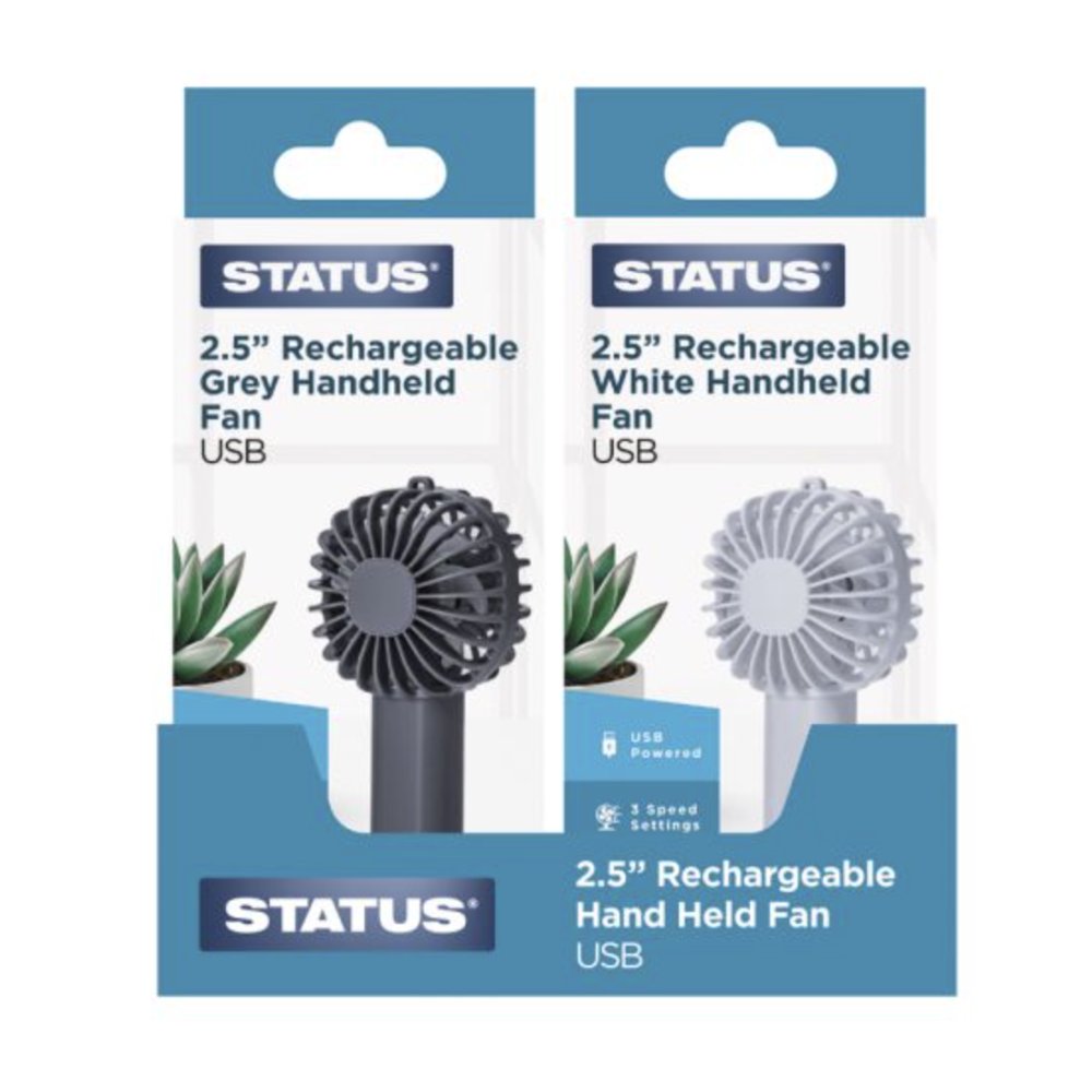 Status Mini Usb Rechargable Hand Held Fan 2.5"